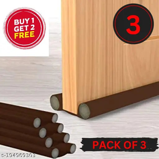 SilentSeal™ Door Draft Protector (Pack of 3) – Noise Blocking, Dust &amp; Insect Guard | Waterproof Door Gap Sealer for Home 🏠🚪✨