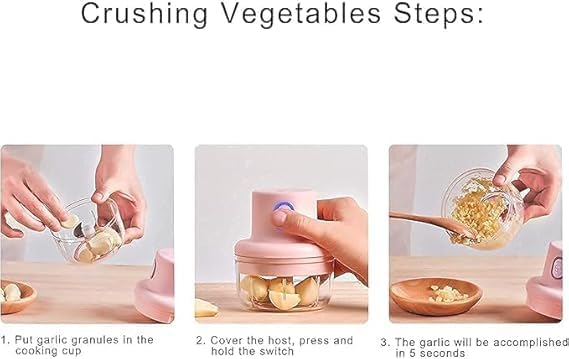 🍅✨ Smart Electric Mini Chopper 250ml – Chop Anything in Seconds, Anywhere!