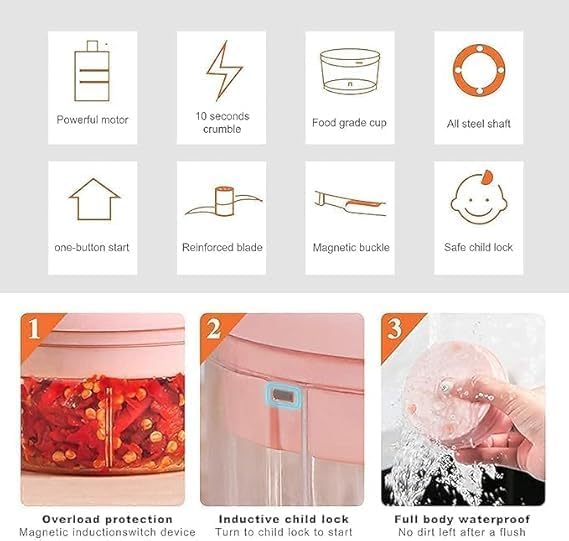🍅✨ Smart Electric Mini Chopper 250ml – Chop Anything in Seconds, Anywhere!