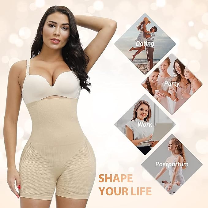 4-in-1 SlimFit™ Shapewear – Instant Tummy Control, Thigh & Hip Shaper | For a Confident, Curvy Look ✨💃