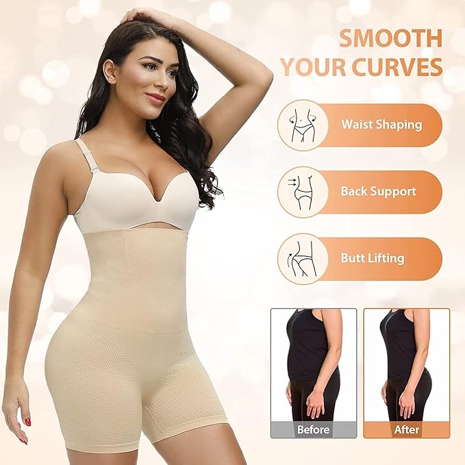4-in-1 SlimFit™ Shapewear – Instant Tummy Control, Thigh & Hip Shaper | For a Confident, Curvy Look ✨💃